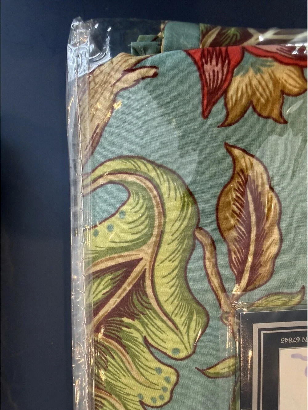 C & F Drapery/Curtain Panels Set Of 2 50”X 84” Floral Jewel Colors Cotton New